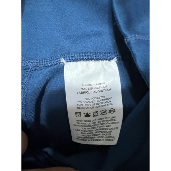 Nike Blue Gold Checkmark High Rise Full Leggings Workout Active Size XS - Picture 6 of 9